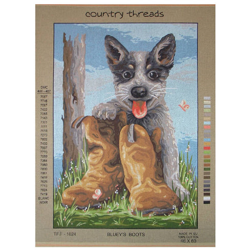 36cm x 50cm Blueys Boots Tapestry